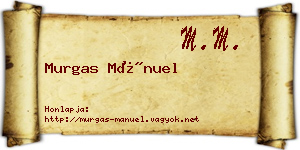 Murgas Mánuel névjegykártya